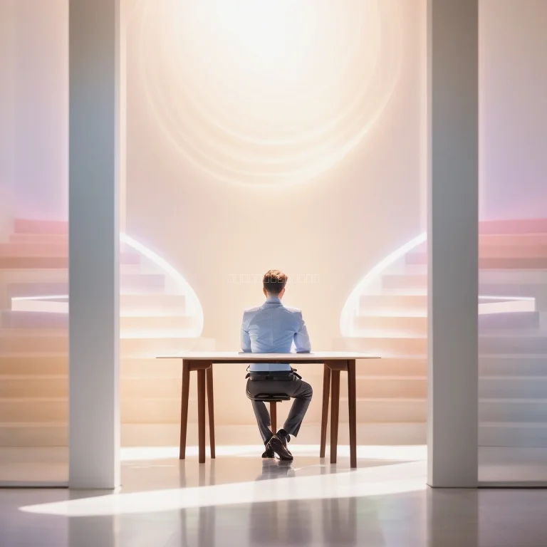 Person meditating with a calm, focused expression